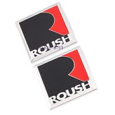 2x Chrome Metal R Roush Emblem Auto Sport Fender Badge 3d Sticker Decal