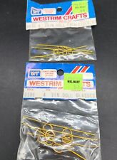 Doll Eyeglasses 2.5 3 Westrim Crafts Gold Tone Wire Rimmed Nos Vtg 2 Package