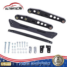 Black Rear Lower Control Arm Bar Kit For 92-95 Honda Civic 94-01 Acura Integra