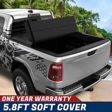 5.75.8ft 4-fold Truck Bed Tonneau Cover For 2009-23 Dodge Ram 1500 Wo Ram Box