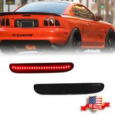Smoke Rear Led Red Side Marker Lights Reflectors For 94 95 96 97 98 Ford Mustang