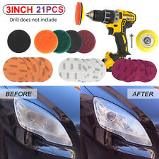 Pro Car Headlight Lens Restoration Repair Kit 3 Polishing Cleaner Cleaning Tool