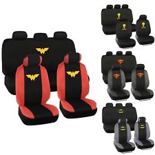 Dc Superhero Licensed Car Seat Cover Character Designs Universal Fit 9pc Set