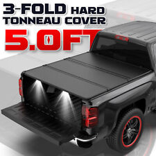 5ft 3-fold Hard Tonneau Cover For 2015-24 Chevy Colorado Gmc Canyon Truck Bed