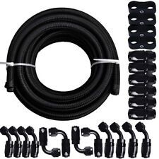 6an 8an 10an 10ft20ft Cpe Braided Nylon Fuel Line Kit Fuel Hose End Fittings