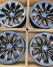 19 Tesla Model S Satin Black Factory Wheels Rims Oem Slipstream New
