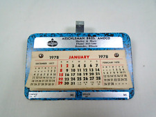 Vtg. 1978 Visor Calendar  Oil Changegrease Reminder Amoco Aeschleman Bros.