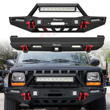Full Width Front And Rear Bumper Wwinch Plate For 1989-2001 Jeep Cherokee Xj