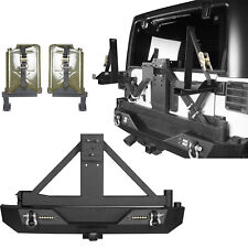 Rear Bumper Wspare Tire Carrier Jerry Can Mount For 1987-06 Jeep Wrangler Yj Tj