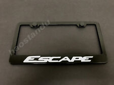 1xescape Black Stainless Metal License Plate Frame Screw Caps 