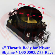 For Nissan Skyline Vq35 350z Z33 Tps Black Race 100mm 4 High Flow Throttle Body