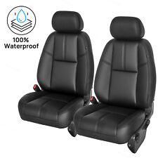 Seat Covers Fits Chevrolet Silverado 2007-2013 Front Row Car Pu Leather Black