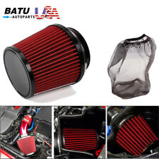 4inch100mm High Flow Inlet Cold Air Intake Cone Replacement Dry Air Filter Red