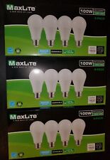 1 Dzn Maxlite 100w Equivalent Led 3 Pk X 4 Daylight Bulbs 5000k Dimmable A19