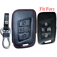 Fit Vw Atlas Jetta Taos 4 Button Remote Smart Key Fob Pu Leather Case Cover