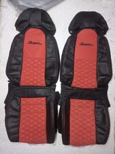 For Toyota Supra Mkiv Synthetic Leather Seat Covers Black Red Black Supra Logo