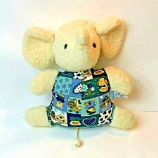 Efie Made Germany Musical Vintage Elephant Plush Pillow Pull String Stuffed Toy