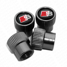 For Audi S Roundel Car Suv Wheels Tire Air Valve Caps Stem Dust Logo Cover Sport