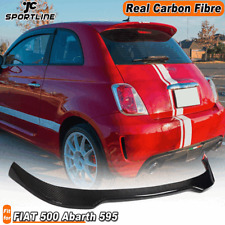 For Fiat 500 Abarth 595 2010-2020 Real Carbon Fiber Rear Roof Trunk Spoiler Wing