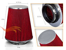 3.5 Inches 3.5 89 Mm Cold Air Intake Cone Truck Replacement Filter Red Chevy
