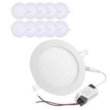 8in Lights 18 Watts Ultra Thin Circular Led Recessed 10pcs 6000-6500k Cool White