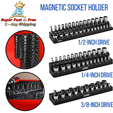 Metric Magnetic Socket Holder Organizer Storage Automotive Hand Tools Heavy Duty
