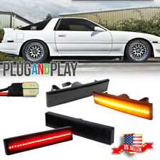 4x Smoked Led Frontrear Side Marker Light Lamps For 86-92 Toyota Supra Mk3 A70