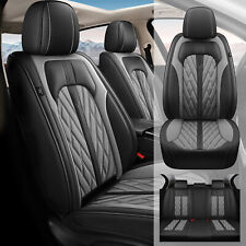 Car Faux Leather 5-seat Covers Full Set Cushion Pad For Volvo Xc70 2003-2016