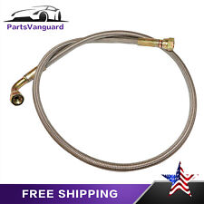 Turbo Oil Feed Line 36 Steel Braided 4an 90 Degree X Str. Stock In The Usa I