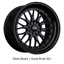 Xxr Wheels Rim 521 18x8.5 5x1005x114.3 Et35 73.1cb Black Gold Rivets