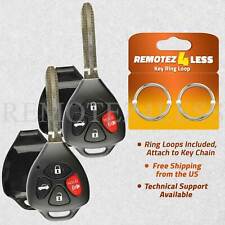 2 For 2007 2008 2009 2010 2011 Toyota Camry Remote Shell Case Car Key Fob Cover