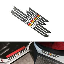4x Jdm Ralliart B Carbon Fiber Car Door Welcome Plate Sill Scuff Cover Protector