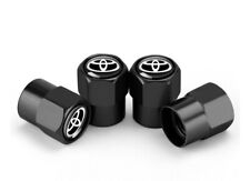4pcs Black White Hexagonal Tire Valve Stem Cap For Toyota Cars Universal