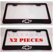 2x Chevy Chevrolet Stainless Steel Metal Finished License Plate Frame Holder
