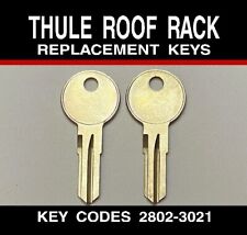 Thule Roof Rack Car Top Luggage Carrier Ski Rack Keys Cut To Code Key 2802-3021