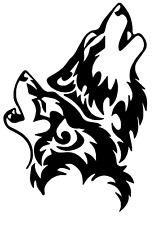 Tribal Wolf Heads Decal Stickers Tumbler Car Window Wall Laptop 22 Variations