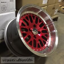 15 Lm20 Style Wheels Rims Red 4 Lug 4x100 Brand New Set Of 4 Aggressive Fit