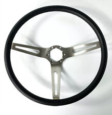 Black 3 Spoke Steering Wheel For 1969-72 Chevy Chevelle Nova Camaro Impala