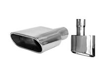 Brand New Polished Stainless Offset Inlet Oval Slant Exhaust Tip
