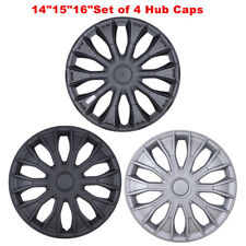 14 15 Set Of 4 Wheel Covers Snap On Full Hub Caps R14 Tire Steel Rim Hubcap