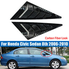Carbon Fiber Front Window Scoop Louver Cover For Honda Civic Sedan 8th 2006-2010