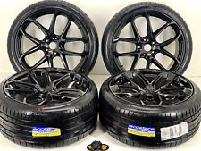 22 Wheels Rims Tires Fit Porsche Cayenne Taycangts Turbo Style Black 5x130mm