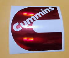Cummins Fluorescent Chrome Red Oil Slick Decal Sticker 4x4