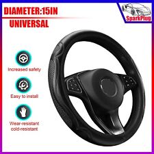 For Mazda Car Durable Leather Steering Wheel Cover Breathable Anti-slip Wrap