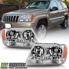 1999-2004 Jeep Grand Cherokee Headlights Headlamps Replacement 99-04 Leftright
