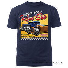 Mid-way Race Shop Hot Rod Hot Rod Classic Vintage Car Graphic T-shirt