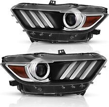 Led Drl Hidxenon Headlights Set Left Right For 2015 2016 2017 Ford Mustang