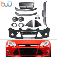 For 2012 2013 2014 Ford Focus Front Bumper Cover Grille Fog Lights Assembly