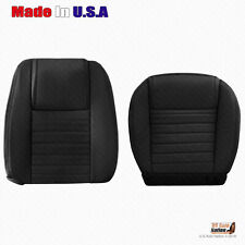 2005 - 2009 Ford Mustang Driver Bottom And Top Perforated Leather Seat Cover Blk