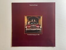 1979 Ford Thunderbird Heritage Car Original Sales Brochure 7 Pages